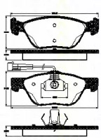 Комплект тормозных колодок TRISCAN 8110 12007