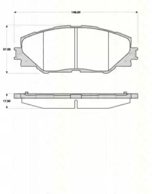 Комплект тормозных колодок TRISCAN 8110 13068