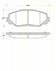 Комплект тормозных колодок TRISCAN 8110 13070