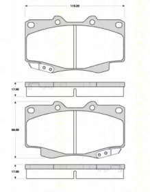 Комплект тормозных колодок TRISCAN 8110 13076