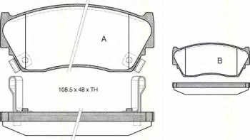 Комплект тормозных колодок TRISCAN 8110 14155