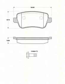 Комплект тормозных колодок TRISCAN 8110 15043