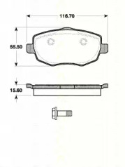 Комплект тормозных колодок TRISCAN 8110 15044