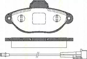 Комплект тормозных колодок TRISCAN 8110 15176