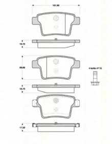 Комплект тормозных колодок TRISCAN 8110 16016