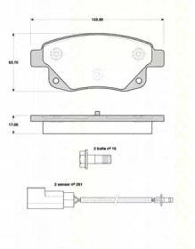 Комплект тормозных колодок TRISCAN 8110 16018