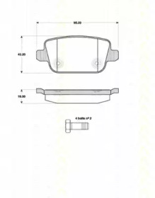 Комплект тормозных колодок TRISCAN 8110 17024