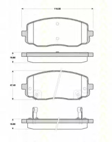 Комплект тормозных колодок TRISCAN 8110 18017
