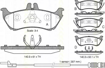 Комплект тормозных колодок TRISCAN 8110 23029