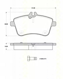 Комплект тормозных колодок TRISCAN 8110 23053