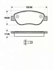 Комплект тормозных колодок TRISCAN 8110 25022