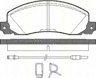 Комплект тормозных колодок TRISCAN 8110 25846