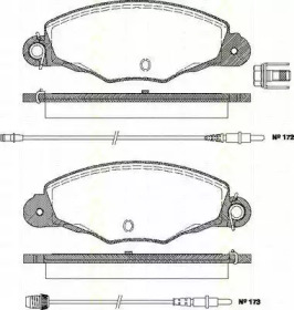 Комплект тормозных колодок TRISCAN 8110 28012