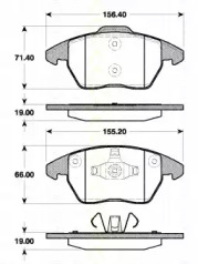 Комплект тормозных колодок TRISCAN 8110 28038