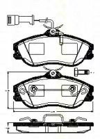 Комплект тормозных колодок TRISCAN 8110 29057