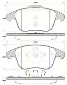 Комплект тормозных колодок TRISCAN 8110 38006