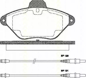 Комплект тормозных колодок TRISCAN 8110 38180