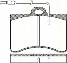 Комплект тормозных колодок TRISCAN 8110 38782