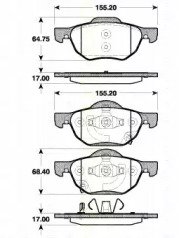 Комплект тормозных колодок TRISCAN 8110 40010