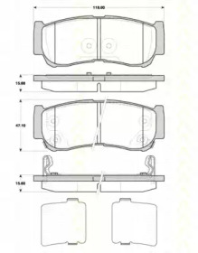 Комплект тормозных колодок TRISCAN 8110 43030