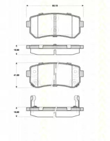 Комплект тормозных колодок TRISCAN 8110 43032