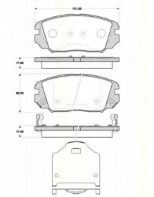 Комплект тормозных колодок TRISCAN 8110 43033