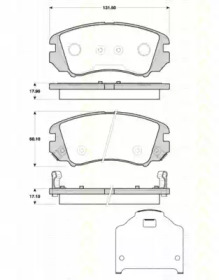 Комплект тормозных колодок TRISCAN 8110 43036