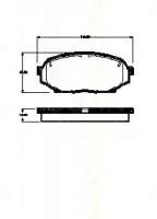 Комплект тормозных колодок TRISCAN 8110 50018