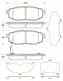 Комплект тормозных колодок TRISCAN 8110 68183
