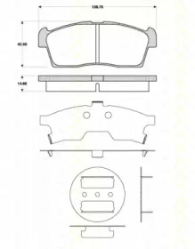 Комплект тормозных колодок TRISCAN 8110 69015