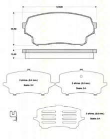 Комплект тормозных колодок TRISCAN 8110 69016