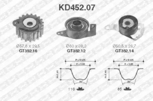 Ременный комплект SNR KD452.07