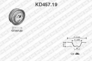 Ременный комплект SNR KD457.19