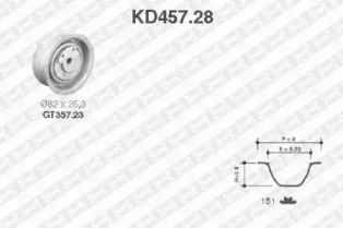 Ременный комплект SNR KD457.28