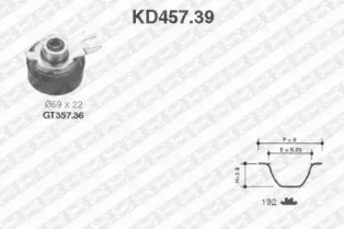 Ременный комплект SNR KD457.39