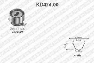 Ременный комплект SNR KD474.00