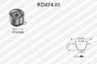 Ременный комплект SNR KD474.01