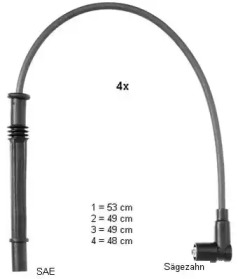 Комплект электропроводки BERU PRO1604