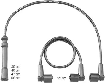 Комплект проводов зажигания BERU ZEF1262