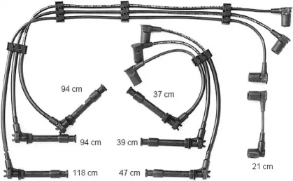 Комплект проводов зажигания BERU ZEF295