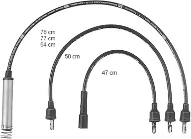 Комплект электропроводки BERU ZEF575