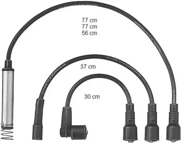 Комплект электропроводки BERU ZEF580