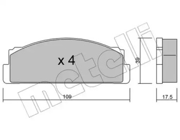 Комплект тормозных колодок METELLI 22-0001-0
