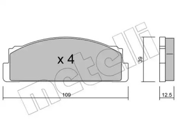 Комплект тормозных колодок METELLI 22-0001-1