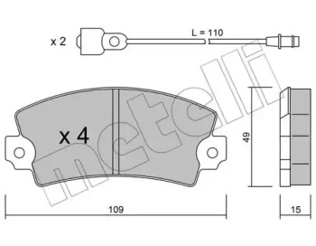 Комплект тормозных колодок METELLI 22-0005-4