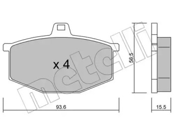 Комплект тормозных колодок METELLI 22-0012-0