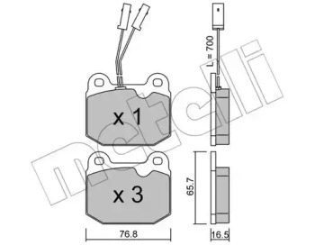 Комплект тормозных колодок METELLI 22-0013-0