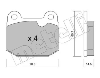 Комплект тормозных колодок METELLI 22-0013-3