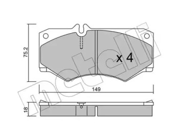 Комплект тормозных колодок METELLI 22-0014-0