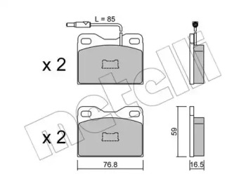 Комплект тормозных колодок METELLI 22-0015-5